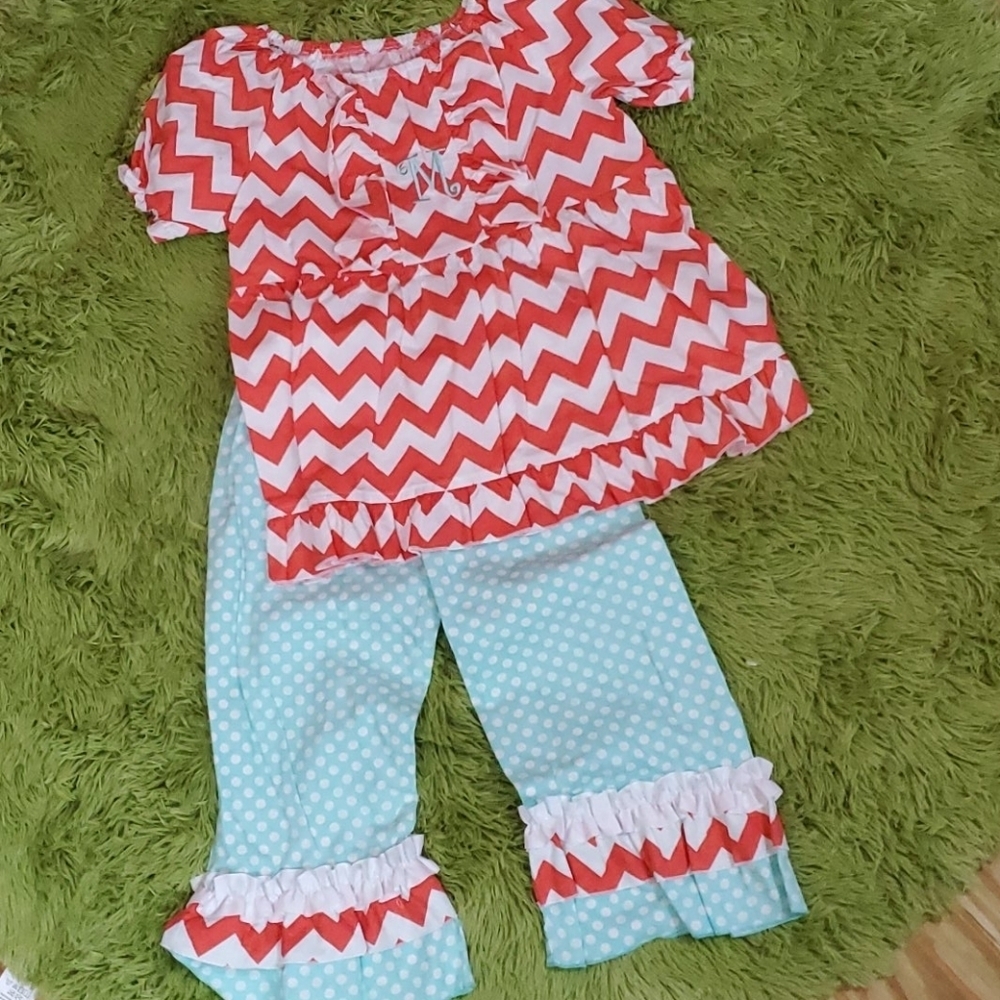 Lolly Wolly Doodle Chevron and pokadot M